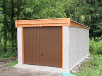 flat roof garage brown pvc door 